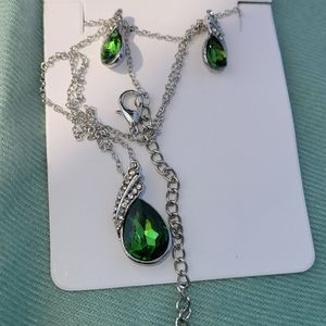 Emerald Green Fashion Jewelry Set